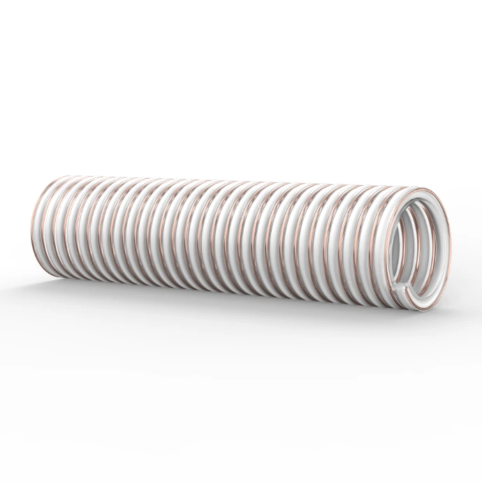 Een flexibele en anti-statische pvc zuig-persslang met harde pvc spiraal en voedings kwaliteit - Opal AS