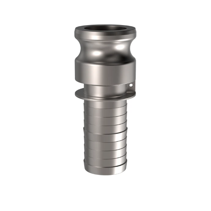 Front view of a Camlock type E: Adapter with sleeve - Articom