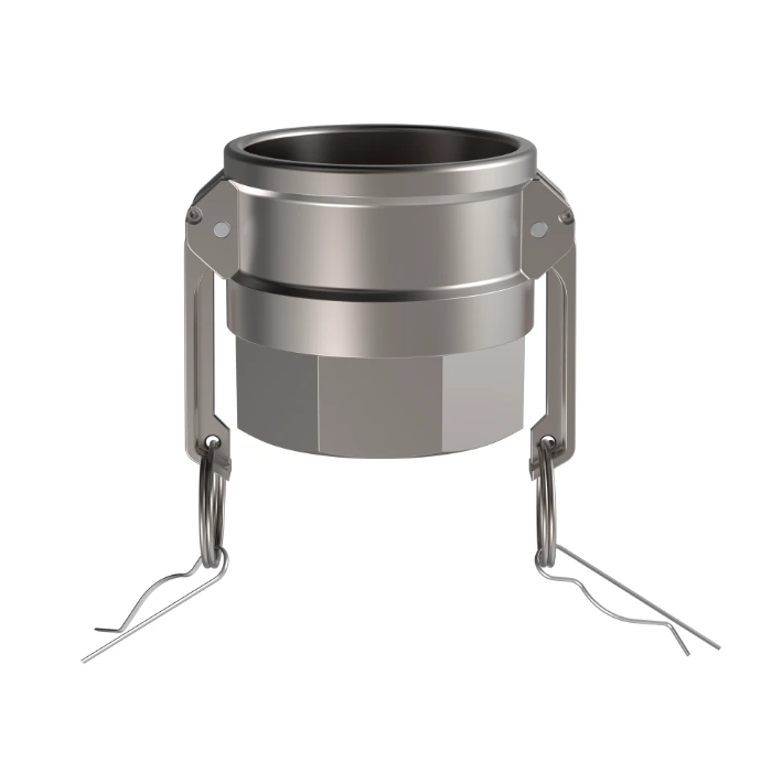 Camlock type D: Coupler with female thread - front view